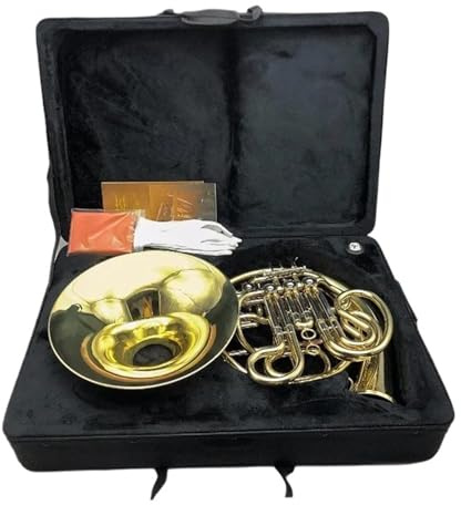 Waldhorn Professionelle Leistung Goldlack Bb F Ton Vier Tasten Doppelter Geteilter Korpus Waldhorn