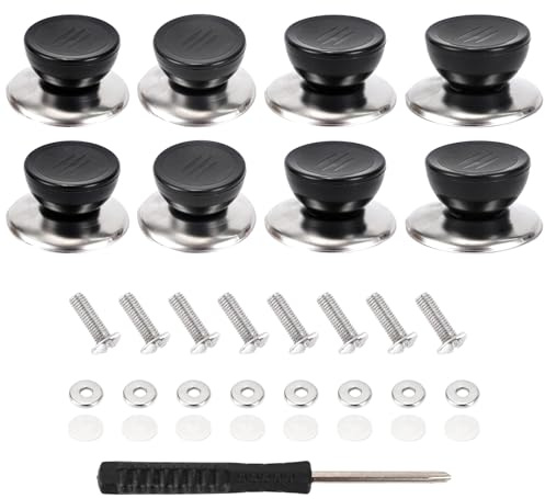 Huangyihan 8 Stück Topfdeckelknopf, Pan Lid Cover Knöpfe,Topfdeckel Griff Universal, für Topfdeckel,Küchengeschirrknöpfe,Ersatzknöpfe, Kasserolle