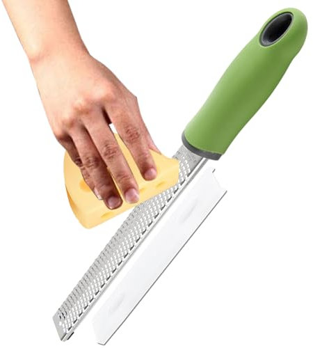 Manuelle Käsereibe – feine Reibe aus Edelstahl, Küchenzubehör | robuste Mini-Reibe mit Anwendung beim Essen, Backen oder bei der schnellen Zubereitung von Gerichten