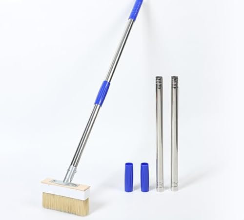 Pinceau de surface, pinceau à lasure 2M, pinceau pour lasure pour bois, set de pinceaux avec tige télescopique, pinceau de surface pour peintures, verre, murs, plafonds, abris et clôtures