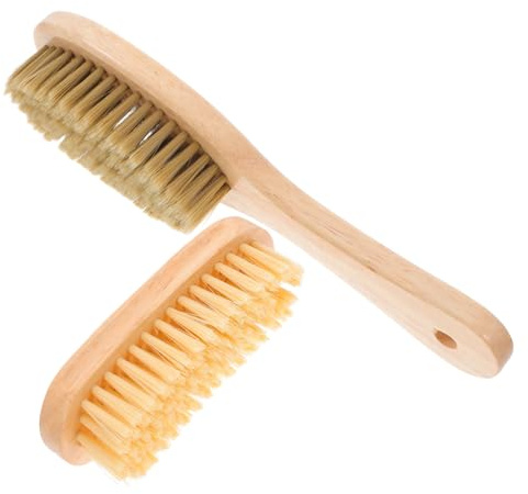 CVUTOVO Brosse De Plage pour Enlever Le Sable, Lot De 2 Brosses Ovales à Poils Doux Et Longs, Accessoire Léger Et Portable pour Surfeurs Et Baigneurs, Nettoyage du Sable sur Matériel De Plage