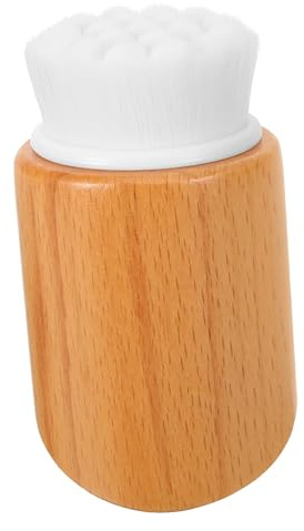 Healvian Spazzola per Viso in Legno Setole Morbide, Strumento per Pulizia Profonda, per Pelli Sensibili e Asciutte