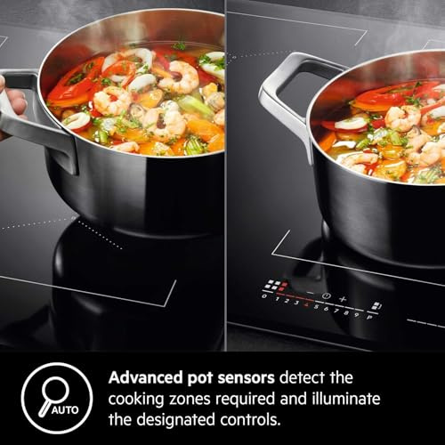 AEG 6000 TO84IA00FB 80cm TotalFlex Built-In 4-Zone Induction Hob - Black
