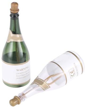 Warmhm 12 Stück 12-teiliges Bubble Flaschen aus Kunststoff Kreative Sektflaschen-Form Langlebig und Sicher für Hochzeit Party Feierlichkeiten Stimmungsvolle Dekoration und Unvergessliche