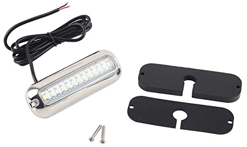 UUNPODDO 39LEDs 5.2W Underwater Pontoon Transom Light, IP68 LED Boat Lamp, Stainless Steel Fishing Light with 1.5m Cable for Marine Boats and Yachts (Blue)
