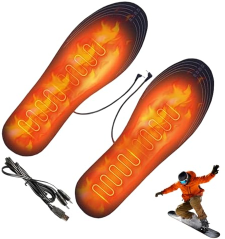 Plantillas Térmicas Calefactadas para Hombre,Calentador Térmico Ligero para Pies - Calentadores De Pies De Invierno para Mujeres,para Trabajar Senderismo Escalada Exterior Caza