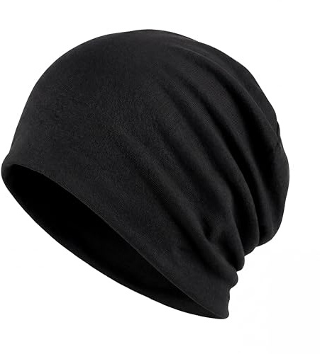 Djfkey Doppellagige leichte Bambus-Beanie für Damen & Herren | Kopfbedeckung für das ganze Jahr, geeignet beim Sport und unter dem Helm, sanft zur empfindlichen Kopfhaut