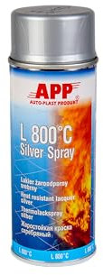 APP L 800°C Bombe peinture haute température argentée mate | Résistant à des températures jusqu'à 800°C | Argentée mate | 400 ml