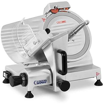 Royal Catering Cortafiambres Máquina Para Carnicería RCAM-250PRO (Con Afilador Integrado, Diámetro Cuchilla 250 mm, Grosor De Corte: 0-12 mm)