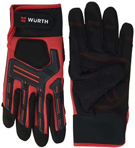 Würth 899400750, rot/schwarz 0899400750 Mechaniker-Handschuh PRO, Größe 10