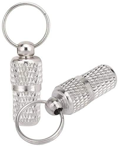 AMATHINGS Adressanhänger Hund (2,5 cm Länge – 2 Stück – Silber) – Halsband Anhänger für Haustiere mit Zettel zum Beschriften – Wasserdichte Anhänger Hundehalsband mit Schraubverschluss