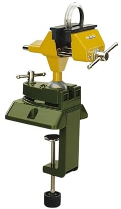 Proxxon Feinmechanikerschraubstock FMZ (drehbar, schwenkbar, 75 mm Backen mit Schutzüberzug, Spannweite 70 mm) 28608