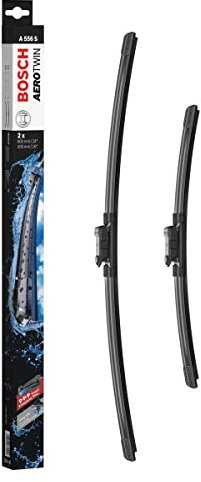 Bosch Aerotwin A556S - Front Windscreen Wipers - Set of 2 Replacement Blades - Comes with Pre-assembled Adapter - 2 Blades, 600 mm / 400 mm - Only for Right-Hand Drive (UK)