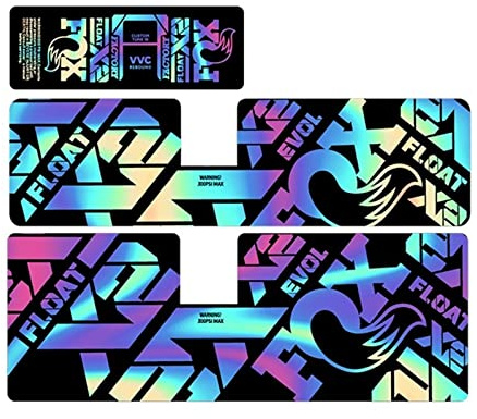 BUSEB Fahrrad-Stoßdämpfer-Aufkleber F-o-x F.L.O.A.T X2 Mountainbike-Stoßdämpfer-Aufkleber Fahrrad-Stoßdämpfer-Aufkleber DH AM Soft Tail (Color : Colorful)