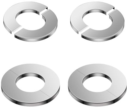 Helonge Flangia divisa a parete, piastre di copertura idrauliche da 50 mm, in acciaio inox, copertura per tubi da parete, rosetta, piastra per pavimento e soffitto