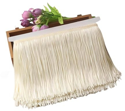 Azonelife 10M de Ribete de Flecos, Flecos de Encaje para Vestido Latino