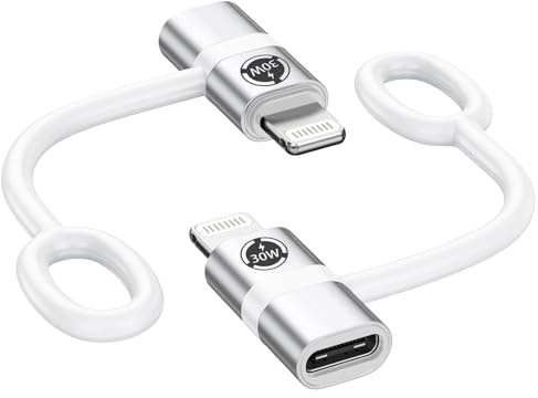 ZUOQIANG 27W USB C to Light-ning Adapter， Pack of 2 for Light-ning to USB-C Adapter, for Fast Charging Compatible ， with iPhone 15 Series/Samsung and Other Type-C Devices, for OTG/Data Transfer