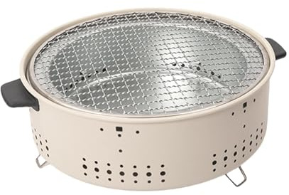 Barbecue au charbon de bois, gril au charbon portable | Petits grils antiadhésifs pour cuisine en plein air | Poêle à charbon de bois à double grillade, charbon de bois de gril de table pour le campin