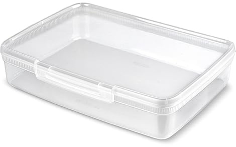 Curver Boîte de conservation rectangulaire en plastique avec fermeture à clic - 4,4 l - Pour micro-ondes et lave-vaisselle - Empilable