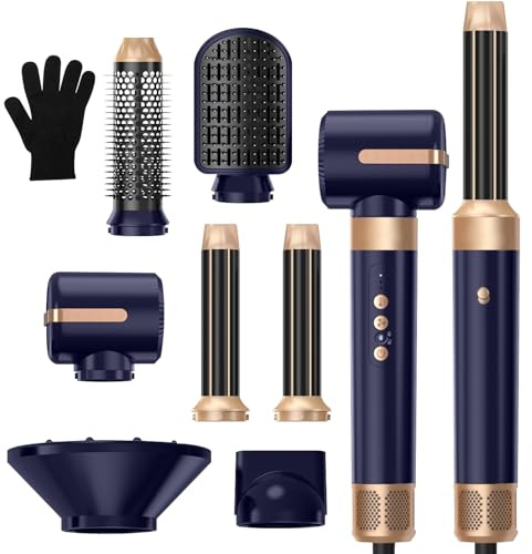 Sèche Cheveux Air Styler 7 en 1,1400W Seche -Cheveux avec Diffuseur