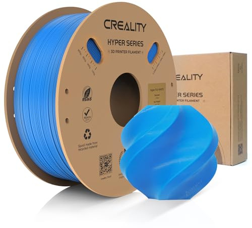 Creality PLA Filament Hyper PLA 1,75 mm Filament für 3D-Drucker High Speed 30-600 mm/s Maßgenauigkeit +/- 0,02 mm Kompatibel mit den Meisten 3D Druckern,1kg Blau
