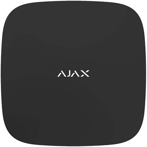 Rex - Repetidor de señal de radio negro con potente procesador ARM, rango de hasta 2 km, batería duradera, apto para uso interior, compatible con sistema de alarma Ajax