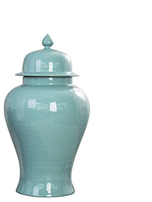 Vase décoratif en Pot de Gingembre Vase en Pot de Gingembre Classique Vase en Pot de Gingembre Floral Ancien Vases en céramique de Style Chinois Vases décoratifs en p,C-H37xw19cm