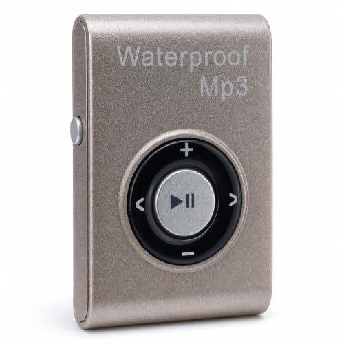 Waterproof MP3 Player, 8GB HiFi Lossless Underwater Music Player 2000 Songs Back Clip with Headphones, for Swimming Surfing