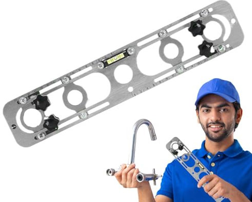 Niveau de tuyau de douche réglable - Outil de support de robinet pour installations de salle de bain | Aide à l'alignement en acier inoxydable - Appareil d'installation de précision pour pommeaux de