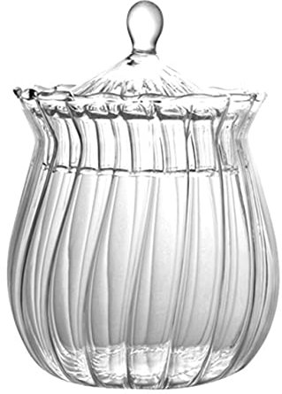 LRFNKCT Sucrier avec couvercle Sucrier Sucrier en verre avec couvercle, boîte à sucre recouverte de cristal de 14,0 oz/400 ml, pot de bonbons décoratif de cuisine for café et thé