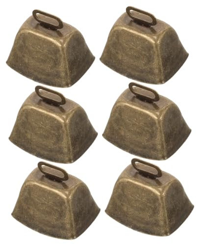 Toyvian 6stücke Metall Kuhglocken Für Hunde Und Nutztiere Handgefertigte Langlebige Weideglocken Aus Metall Kleine Glocken Zum Basteln Und Dekorieren