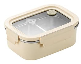 Boite Repas Bento Box Umami Récipient Intérieur en Acier Inoxydable 304 à 2 Compartiments Parfaits Pour les Écoles, les Bureaux et les Salles de Sport (700ml)