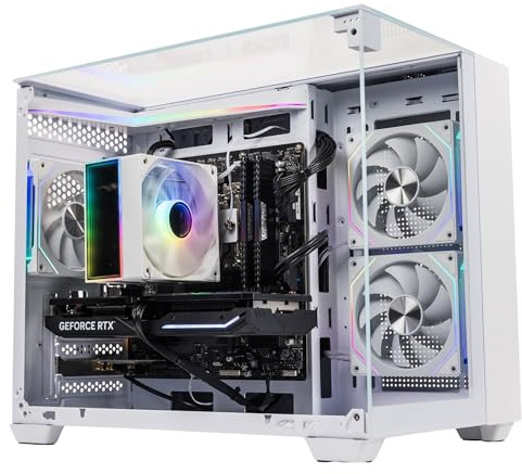 GTR Gaming PC | Intel i5-12400F 6-Core CPU | RTX 5060 | 32GB DDR4 RAM | 1TB NVMe SSD | 600W 80+ Bronze | Wi-Fi | Windows 11 | White ARGB Case | 1080p/1440p Gaming