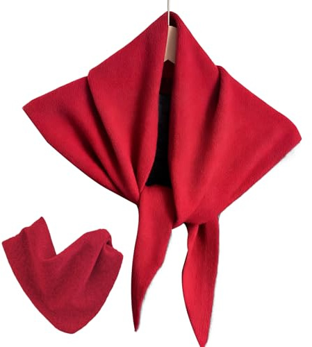 Wodustee Knitted Triangle Scarf for Women, Womens Wool Triangle Scarf Winter, Warm Wool Neckerchief, Knitted Shawl Headscarf, Multifunctional Soft Neck Scarfs Cover for Autumn Winter Christmas Girls