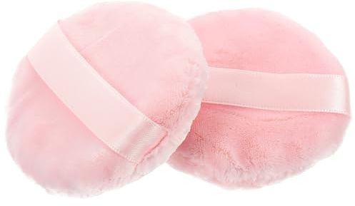 CORHAD 2 Esponjas para Maquillaje Accesorios para Maquillaje en Polvo Rosa de Algodón Compactas y Suaves Fácil de Limpiar para Uso en Casa y Viaje