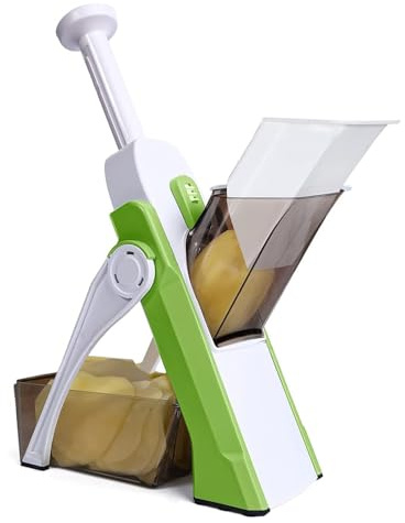 Mandolina Affettaverdure Professionale con Spessore Regolabile, Multifunzione con Diverse Modalità di Taglio, per Frutta e Verdure