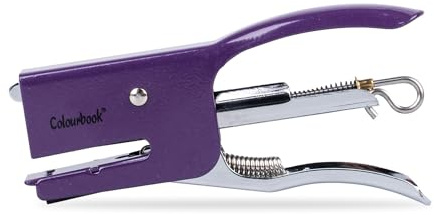 Colourbook Mini Cucitrice Passo 10, Spillatrice Tascabile Per Astuccio Scuola Ufficio Università, Pinzatrice Portatile Per Carta E Documenti, Formato Compatto Da Borsa (Viola)