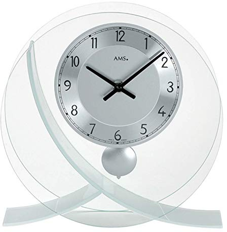 AMS 161 Tischuhr Glas Modern Pendel