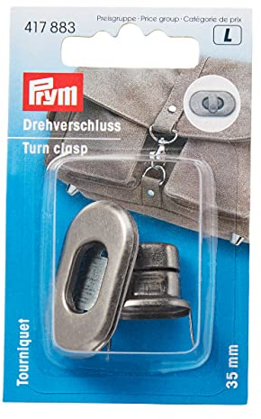 Prym 417883 Drehverschluss für Taschen altsilber
