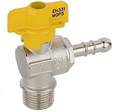 DIELLE VALVOLA Rubinetto A Sfera Gas SQUADRO 90º portagomma METANO 1/2 Maschio