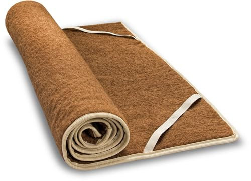 Kamel-Plüschunterbett aus Kamelflaumhaar und Schafschurwolle 80x200 cm, Baumberger. Matratzenauflage, Matratzenschoner