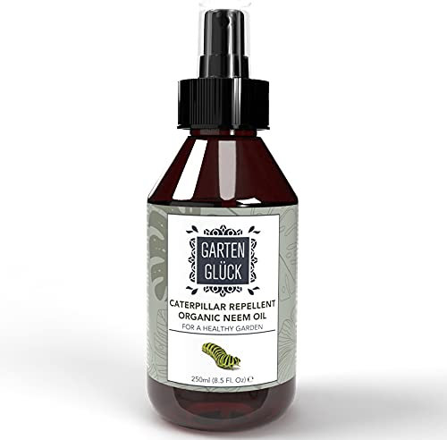 Garten Glück Caterpillar Neem Oil Spray - 250ml - Natural Caterpillar Repellent & Plant Care - Effective Box Hedge Caterpillar Treatment & Buxus Caterpillar Solution for Vibrant Gardens