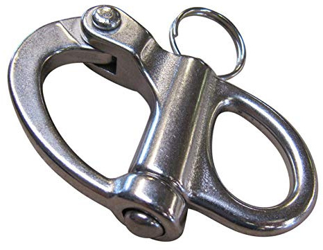 Stainless Steel Snap Shackle, Sailing Sheet Attach, 316 Marine Grade (1, 71mm)