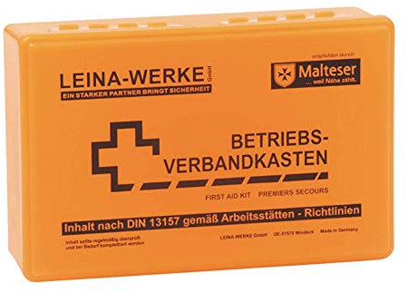 Leina-Werke Erste Hilfe Koffer Betriebsverbandkasten orange DIN 13157 von MBS-FIRE®