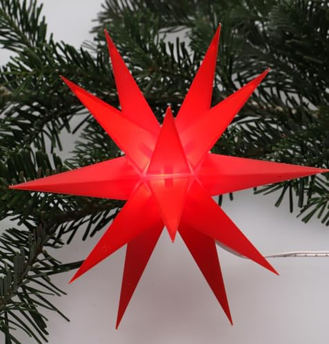 GURU SHOP LED Ministern Baltasar Für Innen, Außen - rot/Komplettset mit Trafo 230 V, 18x18x18 cm