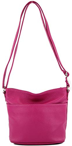 modamoda de T198 kleine Damen Leder Umhängetasche Schultertasche handmade in Italy