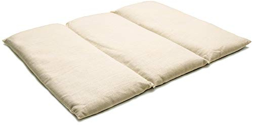 Cojín de semillas de uva grande, 40 x 30 cm, 3 cámaras, color blanco crudo