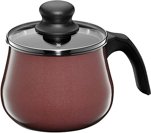 WMF Fusiontec Mineral Milchtopf mit Deckel 12 cm, Kochtopf Induktion, High-Tech Keramik, backofenfest, kratzfest, rot