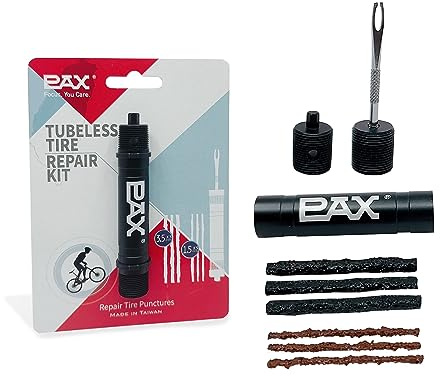 PAX Emergency Mountain Bike Tubeless Tire Repair Kit, Plus 5mm Hex Key for Bicycle Repair, Fix Road Bicycle Tire Punctures