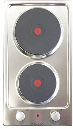 Piano cottura da incasso Inox a 2 piastre elettriche rapide Serie Domino 29- Neox